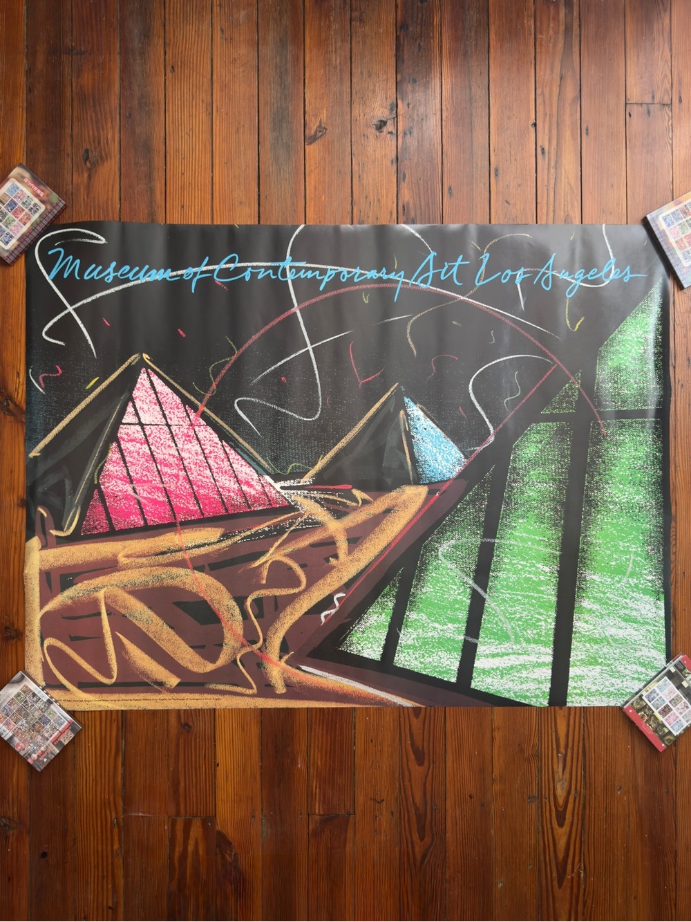 Vintage 1990 John Van Hamersveld x MOCA Los Angeles xl poster 36x48